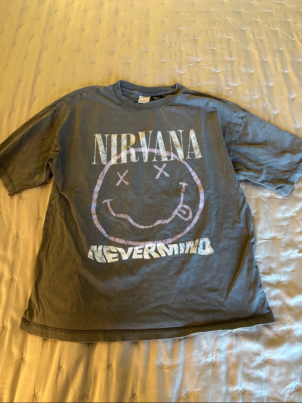 Zara Grey Nirvana Nevermind Short Sleeve Tee